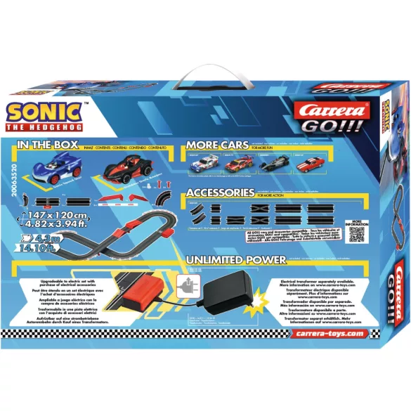 Carrera Sonic the Hedgehog Pull&Speed jármű display - 24 db, 1:43
