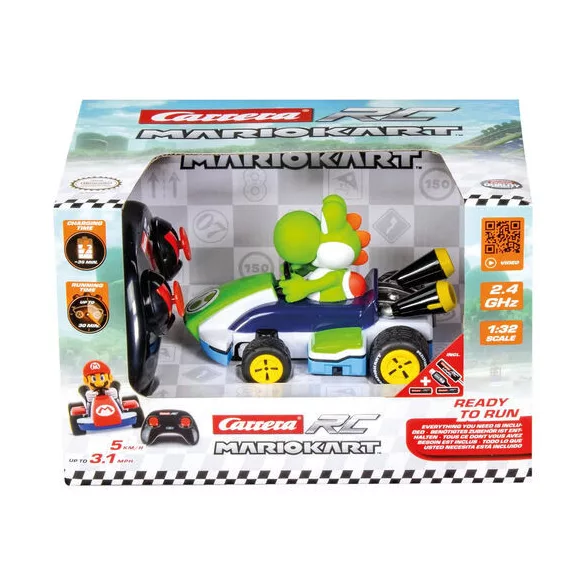 Carrera RC Mario Kart Race Kart 1:32 távirányítós autó - Yoshi, 2,4 GHz