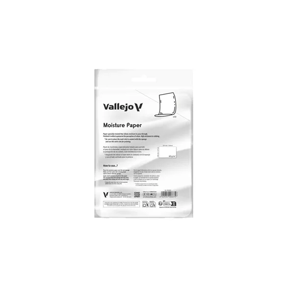 Vallejo - Wet Palette Accesories - 30 Sheets of moisture paper (225 x 145 mm) 60gr-B90003