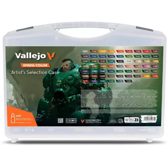 Vallejo - Xpress Color Case - Artist's Selection Case. Includes 60 Xpress colors-72184
