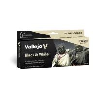 Vallejo - Model Color / Figure / 8 colors set - Black & White by Angel Giraldez 18 ml-70151