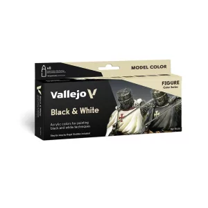 Vallejo - Model Color / Figure / 8 colors set - Black & White by Angel Giraldez 18 ml-70151