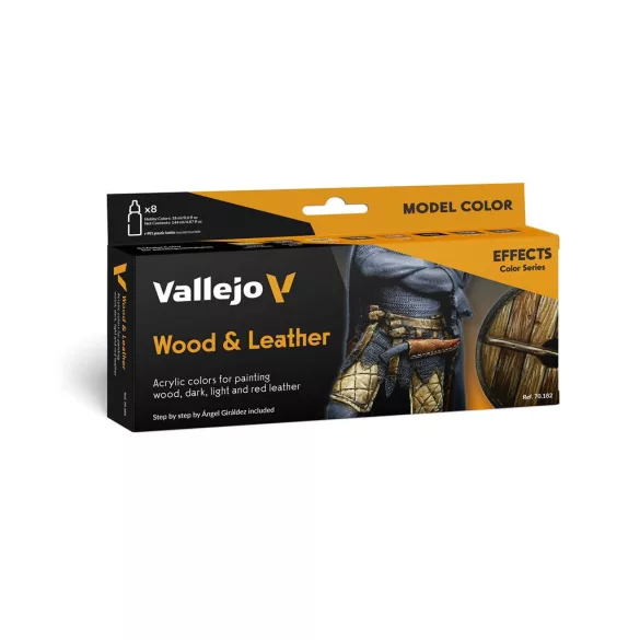 Vallejo - Model Color / Effects / 8 colors set - Wood & Leather by Angel Giraldez 18 ml-70182