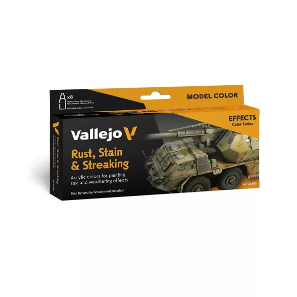 Vallejo - Model Color / Effects / 8 colors set - Rust, Stain & Streaking by Scratchmod 18 ml-70183