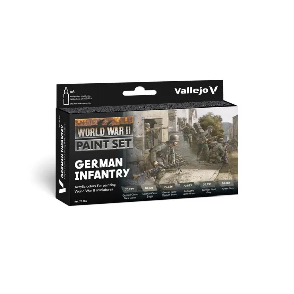 Vallejo - Model Color / WWII / 6 colors set - German Infantry 18 ml-70206
