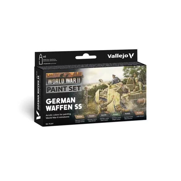 Vallejo - Model Color / WWII / 6 colors set - German Waffen SS 18 ml-70207