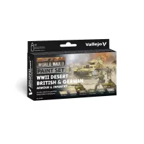 Vallejo - Model Color / WWII / 6 colors set - Desert British & German Armour & Infantry 18 ml-70208