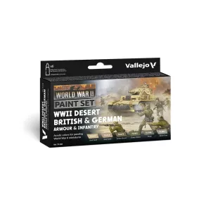 Vallejo - Model Color / WWII / 6 colors set - Desert British & German Armour & Infantry 18 ml-70208