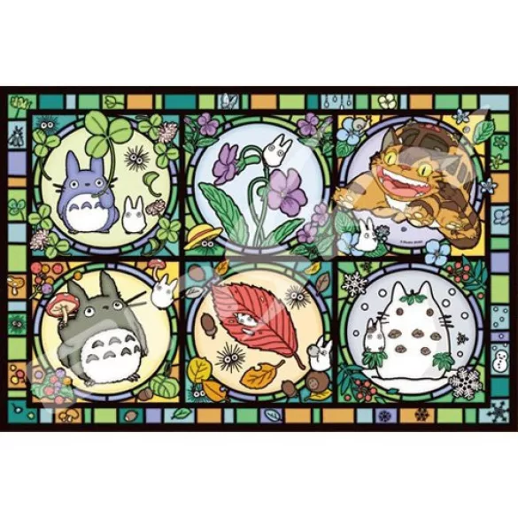 My Neighbor Totoro - Stained glass Puzzle 1000P All seasons-ENSKY-19923
