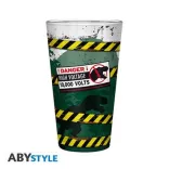 JURASSIC PARK - Large Glass - 400ml -Danger High Voltage-ABYVER159