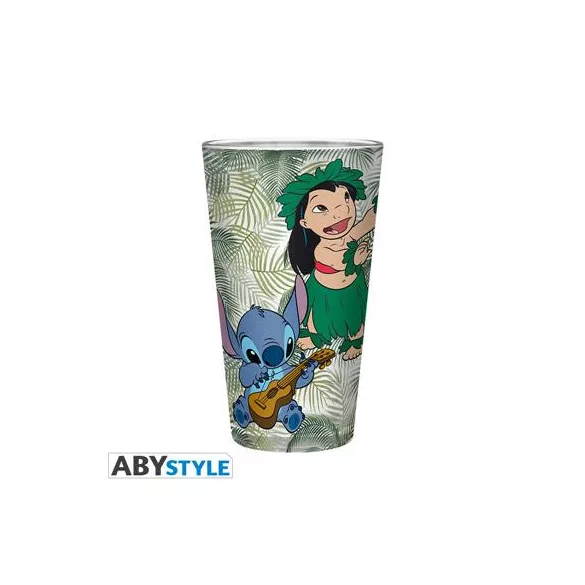 DISNEY - Large Glass - 400ml - Lilo & Stitch-ABYVER164