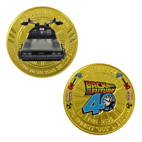 Back to the Future 40th Anniversary Presentation Coin-UV-BF214