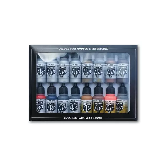 Vallejo - Model Air / 16 colors set - Metallic Effects-71181