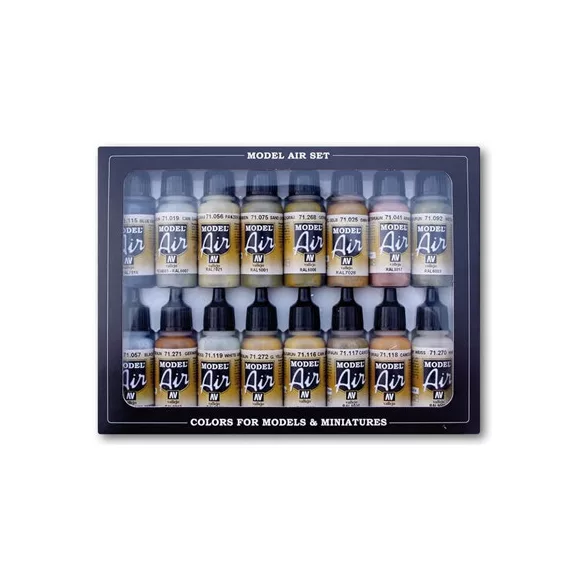Vallejo - Model Air / 16 colors set - German WWII Europe & Africa-71208