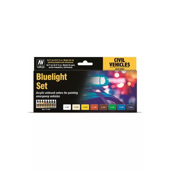 Vallejo - Model Air / Civil / 8 colors set - Bluelight Set-71154