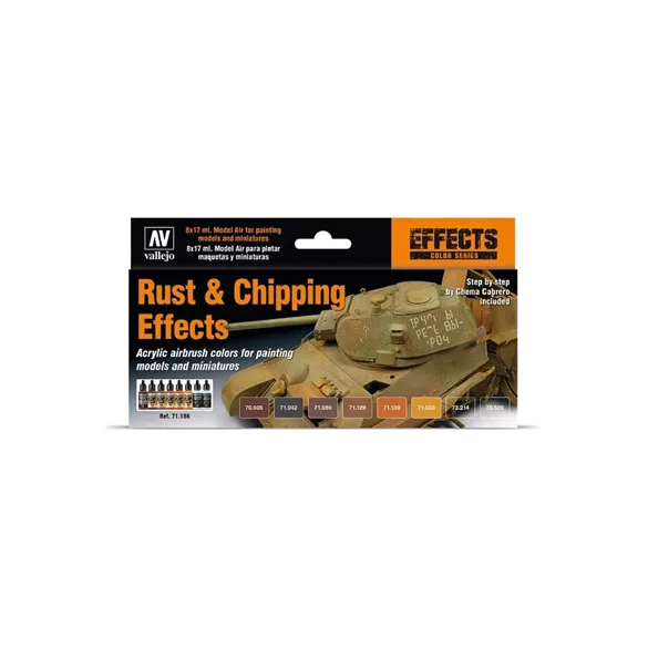 Vallejo - Model Air / Effects / 8 colors set - Rust & Chipping Effects-71186