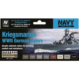 Vallejo - Model Air / Navy / 8 colors set - Kriegsmarine WWII German Colors-71615