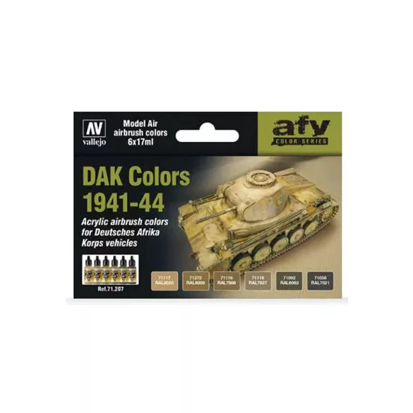 Vallejo - Model Air / 6 colors set - DAK Colors 1941-1944-71207