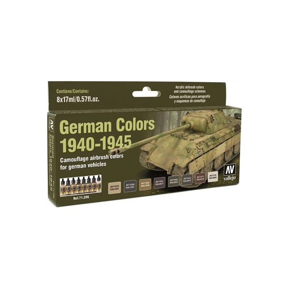 Vallejo - Model Air / 8 colors set - German WWII Colors 1940-1945-71206