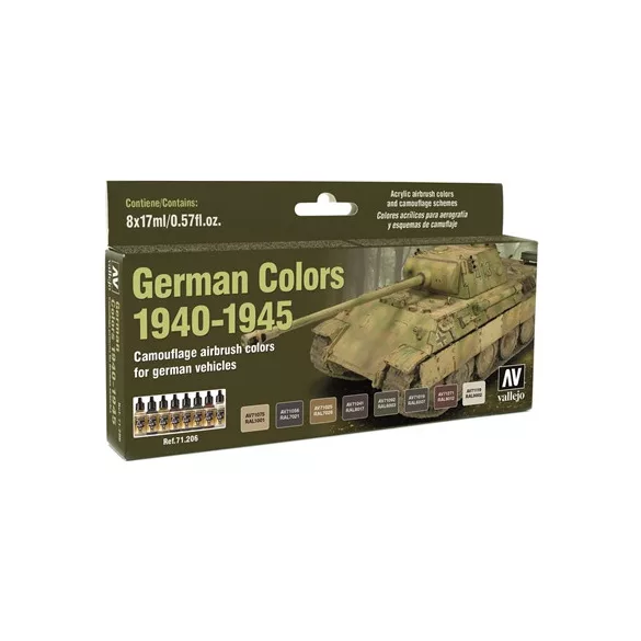 Vallejo - Model Air / 8 colors set - German WWII Colors 1940-1945-71206
