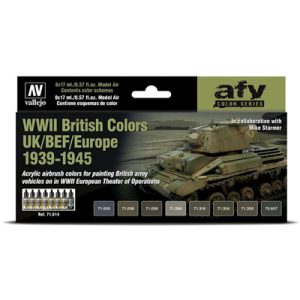 Vallejo - Model Air / 8 colors set - WWII British Colors UK/BEF/Europe 1939-1945-71614