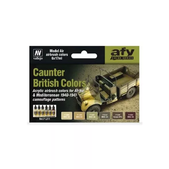Vallejo - Model Air / 6 colors set - British Caunter Colors 1940-1941-71211