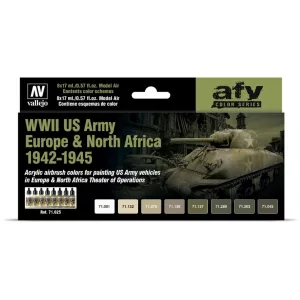 Vallejo - Model Air / 8 colors set - US Army Europe & North Africa 1942-1945-71625