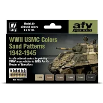 Vallejo - Model Air / 6 colors set - WWII USMC Colors Sand Patterns 1942-1945-71624