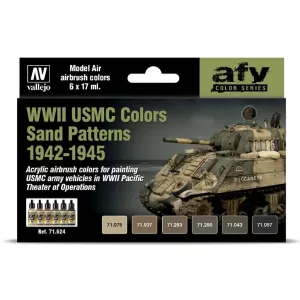 Vallejo - Model Air / 6 colors set - WWII USMC Colors Sand Patterns 1942-1945-71624