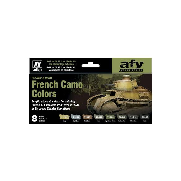 Vallejo - Model Air / 8 colors set - French Camo Colors PreWar & WWII-71644