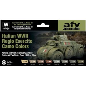 Vallejo - Model Air / 8 colors set - Italian WWII Regio Esercito Camo Colors 1930-1944-71645