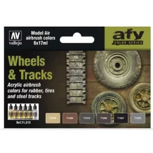 Vallejo - Model Air / 6 colors set - Wheels & Tracks-71213