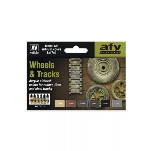 Vallejo - Model Air / 6 colors set - Wheels & Tracks-71213
