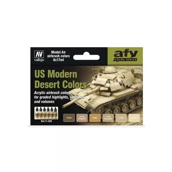 Vallejo - Model Air / 6 colors set - US Modern Desert Colors-71209