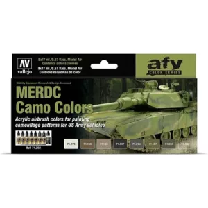 Vallejo - Model Air / 8 colors set - MERDC Camo Colors-71202