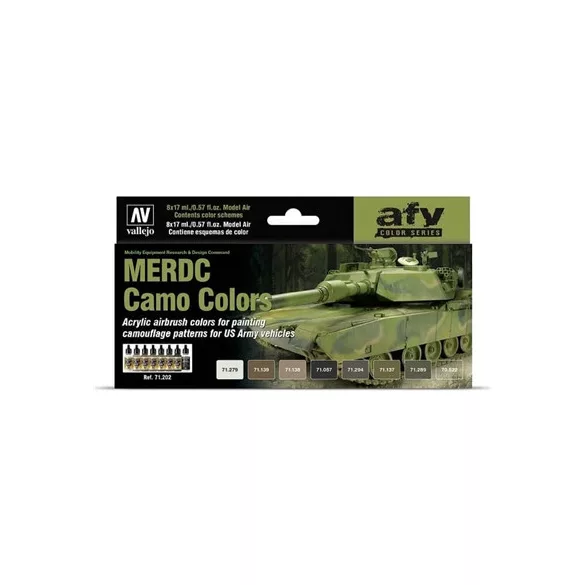 Vallejo - Model Air / 8 colors set - MERDC Camo Colors-71202