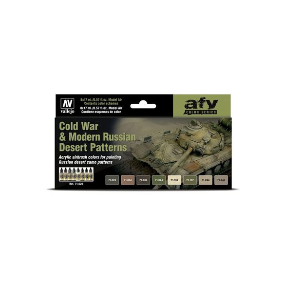Vallejo - Model Air / 8 colors set - Cold War & Modern Russian Green Patterns-71621