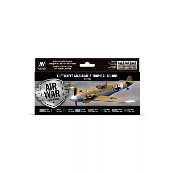 Vallejo - Model Air / Luftwaffe / 8 colors set - Maritime And Tropical Colors-71164
