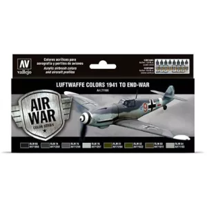 Vallejo - Model Air / Luftwaffe / 8 colors set - Colors 1941 to EndWar-71166