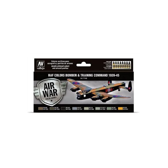 Vallejo - Model Air / RAF / 8 colors set - Bomber Air Command & Training Air Command 1939-1945-71145