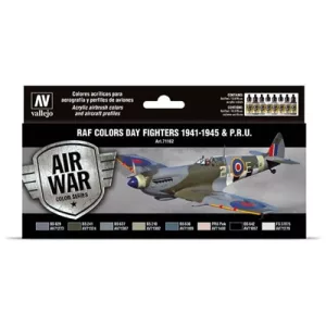 Vallejo - Model Air / RAF / 8 colors set - WWII RAF Day Fighters 1941-1945 & P.R.U.-71162