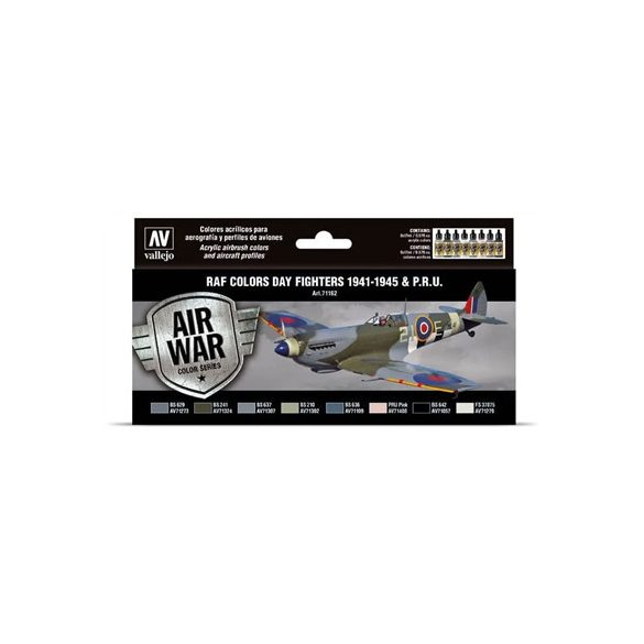Vallejo - Model Air / RAF / 8 colors set - WWII RAF Day Fighters 1941-1945 & P.R.U.-71162
