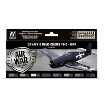 Vallejo - Model Air / USN / 8 colors set - US Navy & USMC WWII 1940-1945-71157