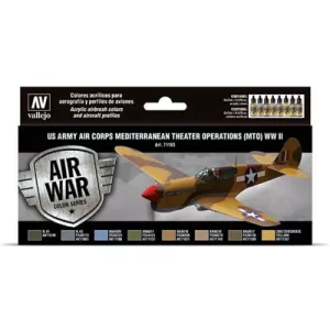 Vallejo - Model Air / US Army Air Corps / 8 colors set - Mediterranean Theater Op. (MTO) WWII-71183