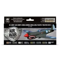 Vallejo - Model Air / US Army Air Corps / 8 colors set - ChinaBurmaIndia Pacific Theather WWII-71184