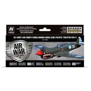 Vallejo - Model Air / US Army Air Corps / 8 colors set - ChinaBurmaIndia Pacific Theather WWII-71184