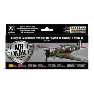 Vallejo - Model Air / Armée de l'Air / 8 colors set - 1939 to 1942 "Battle of France" & Vichy AF-71626