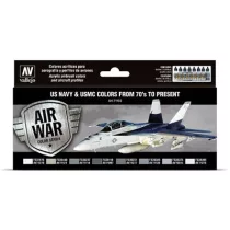 Vallejo - Model Air / USN / 8 colors set - US Navy & USMC Colors from 70's to present-71155