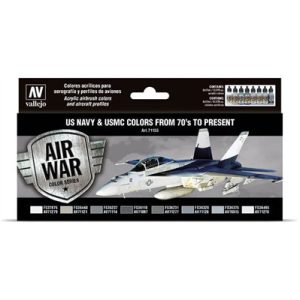 Vallejo - Model Air / USN / 8 colors set - US Navy & USMC Colors from 70's to present-71155