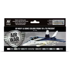 Vallejo - Model Air / USN / 8 colors set - US Navy & USMC Colors from 70's to present-71155